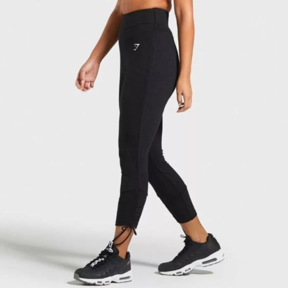 Gymshark ruched slimfit joggers Black size medium - Picture 1 of 9